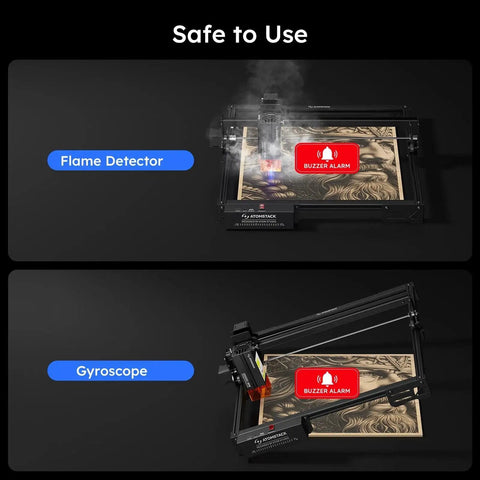 20W Laser Engraver A20 Pro V2 From Atomstack with flame detector and gyroscope safety features for precise engraving