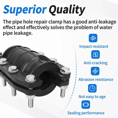 Water Pipe Repair Clamp Kit Leak Sealer For Plastic And Metal Pipes 25mm OD One Inch showing sealing performance features