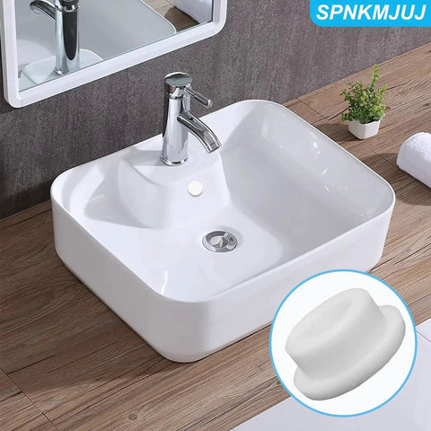 24 Piece Silicone Bathtub Hole Plug Set In White With 4 Sizes Fitting 12mm 14mm 16mm And 22 To 23mm Drains, sink view