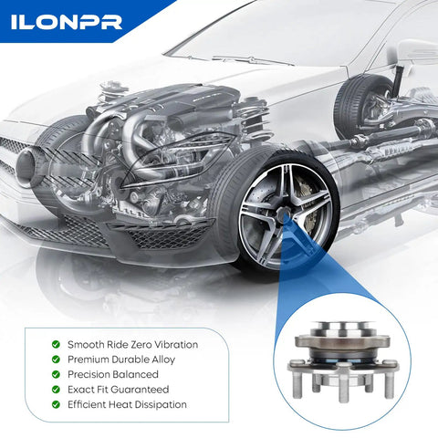 Front Wheel Bearing Hub Assembly For Nissan Sentra 2.5L with 5-bolt design shown in car diagram, excluding 2.0L engines.