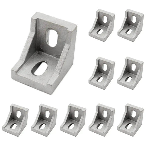10 Pack Aluminum Profile Corner Bracket 40x35x40mm For 4040 Series 8mm Slot Aluminum Extrusion L Shape Right Angle Connector Fastener