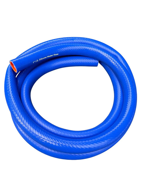 1 Inch Silicone Heater Hose 10 Foot Roll Heavy Duty Pro Grade High Temperature Flexible Durable Multi Purpose Automotive And Industrial Hose In Blue And Orange For Extreme Environments coiled view