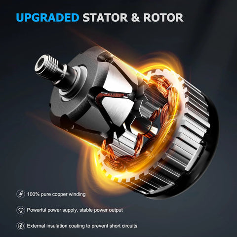 Beefed Up Premium Replacement Alternator 110A 12V For Hyundai Sonata 2006 2010 2.4L And Kia Forte Forte5 Rotor and Stator Close-Up