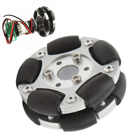 Omni Wheel Replacement For Robots No Slip 360 Degree Rotation 60mm Diameter Aluminum Alloy Wheel With Screw Upgrade shown