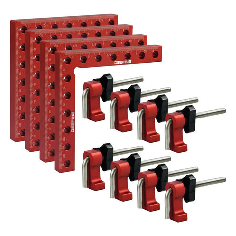 90 Degree Positioning Squares Right Angle Clamps 5.5 Inch By 5.5 Inch Aluminum Alloy L Type Corner Clamping Tool Set Of 4