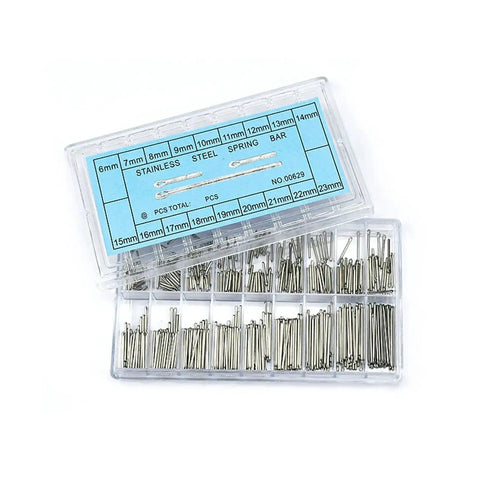 Pro Grade Watch Pin And Spring Bar Repair Kit For All Watches 6 To 23 Mm With 360 Stainless Steel Split Pins Includes 18 Sizes