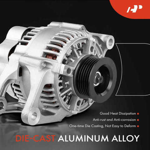 Alternator Replacement For Dodge Dakota 2.5L 1999 2000 And Jeep Cherokee TJ Wrangler 2.5L 4.0L 12V 117A Six Groove Pulley