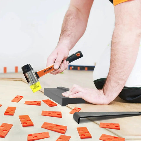 Universal Floor Installation Kit For Laminate And Vinyl Flooring With Tapping Block Double Sided Notches Pull Bar 40 Floor Spacers