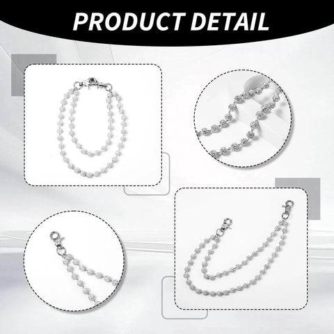 Ceramic Bead Wallet Chain And Waist Chain For Men And Women Bohemian Style Durable Pants Chain Pocket Chain Jeans Chain Biker Accessory