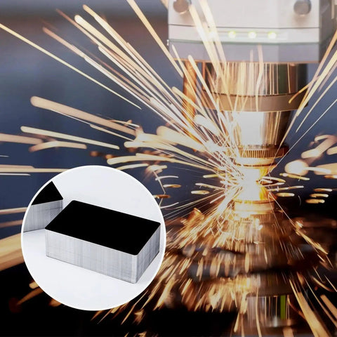 Pro Grade Aluminum Laser Engraving Blanks Set 300 Pcs Black Metal Cards for Personalization and Business Card Projects