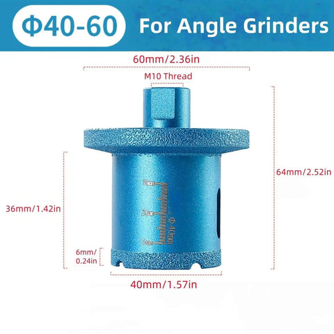 Ultra Durable Double Layer Brazed Diamond Core Drill Bit For Porcelain Tile Ceramic Stone Granite Marble Washbasin Drilling