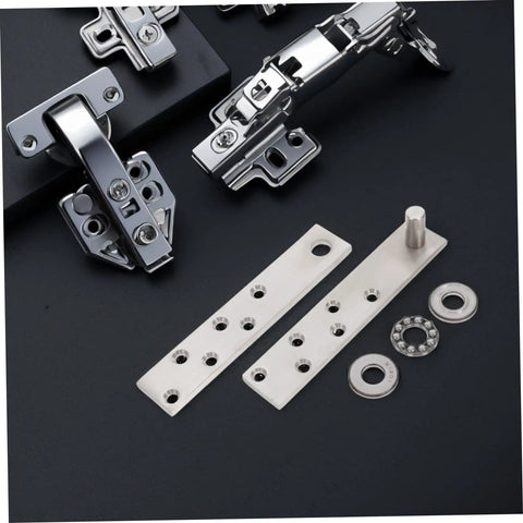 360 Degree Stainless Steel Heavy Duty Pivot Hinges For Hidden Doors And Secret Bookcase Doors Concealed Upper And Lower Hinges System For Quiet Operation And Easy Installation By IWOWHERO