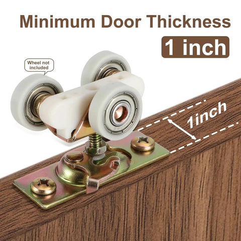 Heavy Duty Connection Plate For Sliding Pocket Doors And RV Door Hardware Zinc Plating installed on 1 inch door