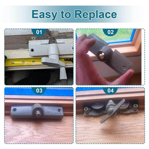 Installation steps for Casement Window Crank Handle For 11/32 Inch Splines With T Handle And Butterfly Wing Nut Replacement Set of 2.