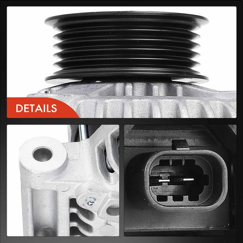 Close-up details of Beefy 130 Amp 12V Alternator For Chevy Cobalt 2005 2007 2.2L 2.4L HHR 2006 2007 Pontiac Pursuit 2005 2006 G5 2007