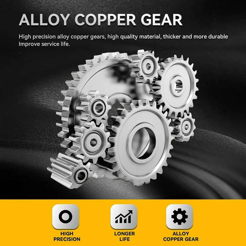 Close-up of high precision alloy copper gears showcasing durability and quality material for improved service life.