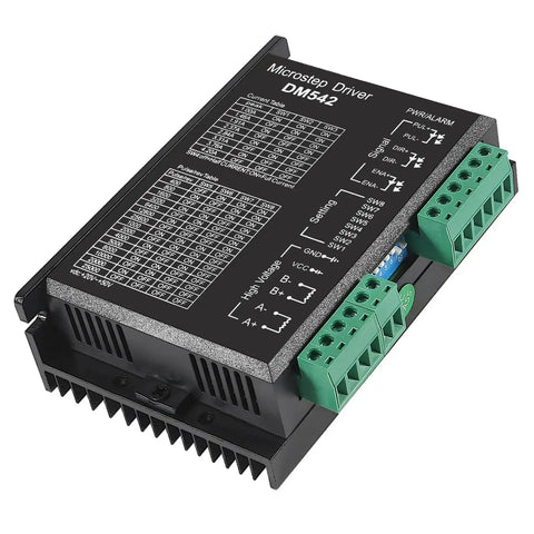 4 Pack DM542 Stepper Motor Drivers For CNC Machines, 2 Phase Digital Microstep Controllers, 20 To 50V DC, close-up view