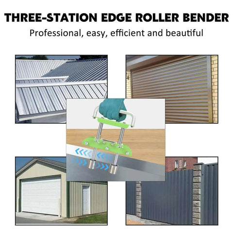 Pro Grade Metal Roller Bender Kit For 0 To 90 Degree Bends image with roof trims and kiosks, built for aluminum, copper, and steel