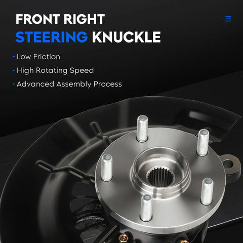 Front Right Steering Knuckle And Wheel Bearing Hub Assembly For Camry 2012 To 2017 2.5L L4 Passenger Side Replacement
