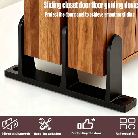 4 Pack Floor Mount Sliding Door Guides With Screws For 1 3 8 Inch Thick Doors, Bottom Track Guides For Barn Doors, Closets, Cabinets.