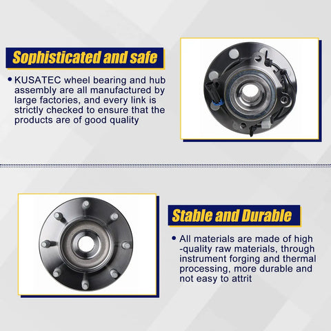 Top view of Front Wheel Bearing And Hub Assembly 515058 For 4x4 8-Lug Trucks And SUVs With ABS Drop-In Replacement.