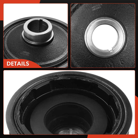 Close-up details of Engine Harmonic Balancer Pulley Direct Fit Bolt On Replacement For Dodge Sprinter 2500 3500 Freightliner 2007-2009