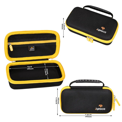 Open and closed views of a durable EVA carrying case for Fluke 62 Max, 62 Max Plus, 64 Max and 59 Max Plus, with internal mesh pocket.