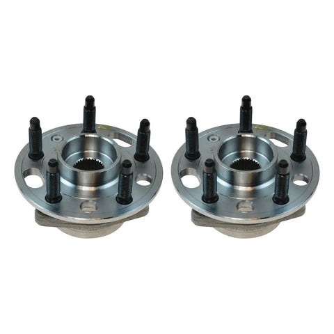 Two Piece Wheel Bearing And Hub Assembly Set For 2010-2017 Equinox, 2014-2017 Impala, metal hubs with bolt studs, front view