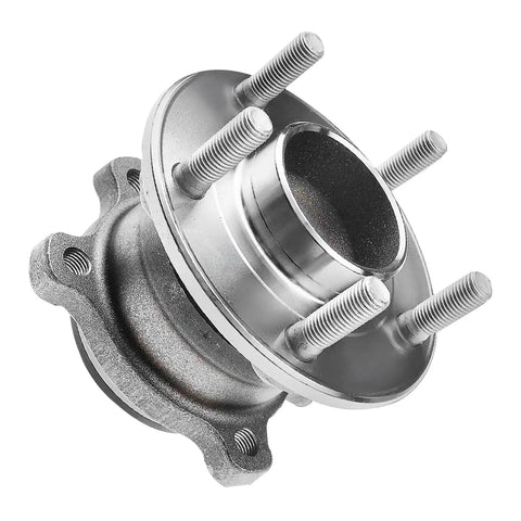 Close-up of Rear Wheel Bearing And Hub Assembly Pair For Ford Transit Connect 2014 2015 2016 2017 2018, 5 Lug, 4 Bolt Rectangular Flange
