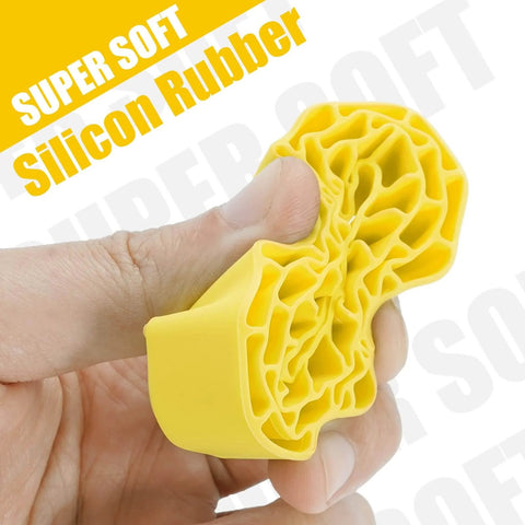 Close-up of yellow silicone insert for 63x22mm 1.0 Inch Maverix MT tires, showing soft and flexible texture.