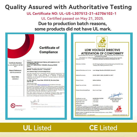 Certificate of compliance and CE certification for 8mm Mini Indicator Light IP67 Waterproof Domed Stainless Steel 304 LED Signal Lamp