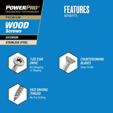 Premium Stainless Marine Deck Screws For Outdoor Wood Projects features and benefits overview