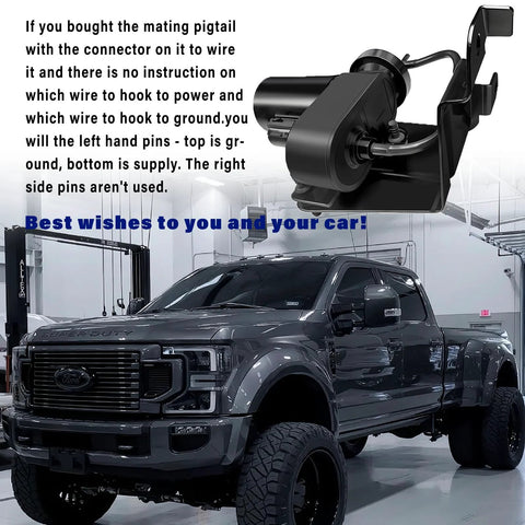 UVYMZY black 12V automotive vacuum pump for AC, brakes and 4WD solenoids; compatible Ford Excursion, F-Series and Dodge