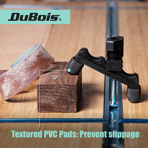 Multi Position T Track Hold Down Clamps Set With 1/4-20 T Track Bolts, Adjustable Pivots, 3 Groove Clamp Body in use on wood