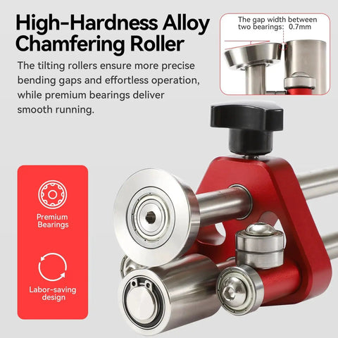 Sheet Metal Roller 1 Station Metal Bender For Roofing And Fabrication, 0-100 Degree Bend Range, Lightweight Portable 5in Tool