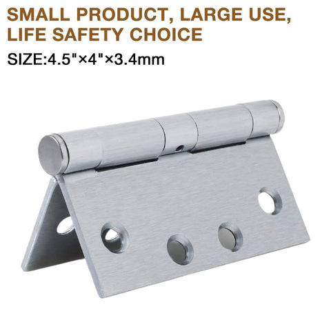 Three Pack Satin Chrome Door Hinges Four And A Half Inch By Four Inch Heavy Duty Industrial Grade Full Mortise Interior Exterior Hinges