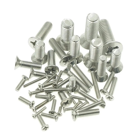Grab-And-Go Pro Grade 304 Stainless Steel Phillips Flat Head Machine Screws Set, Assorted M2 To M8 Coarse Thread, 353 Pieces
