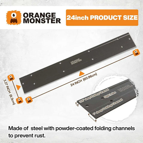 Heavy Duty 24 Inch Sheet Metal Folding Tool For HVAC Work with dual folding depths, steel construction.