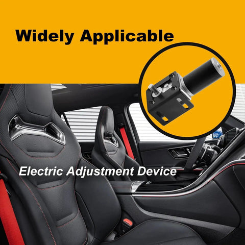 Car interior with seat adjustment device inset, showcasing the Durable 370 Mounting Bracket For DC Worm Gear Motors Single Sided Holder.