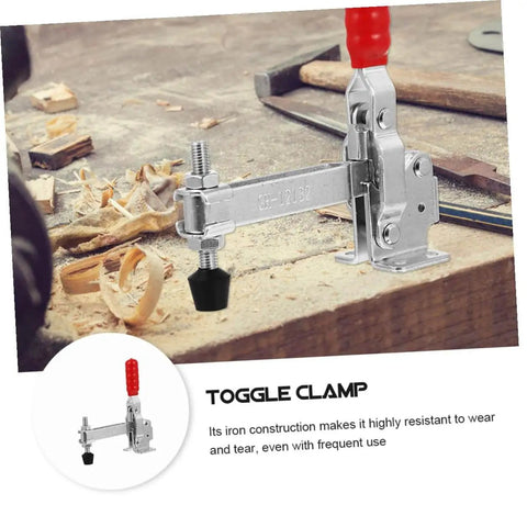 Heavy Duty Welding Toggle Clamps Set 2 Pack With Rubber Tip Guards Quick Release Fixed Clamps For Woodworking Jigs And Welding Fixtures