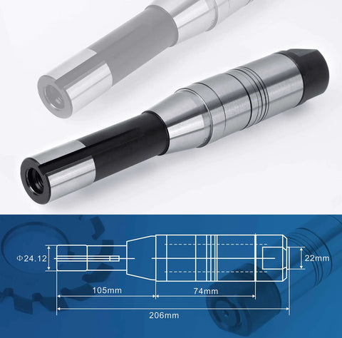 Beefy Gear Cutter Set For Lathe And CNC Mills DP16 Involute With 14.5 Degree Bore 22 R8 Shank Milling Arbor Holder diagram