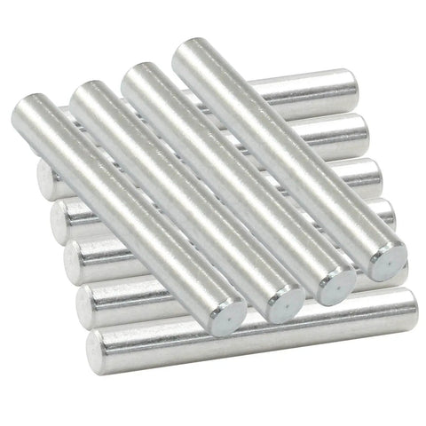 Stack of Ten Pack 4mm Stainless Steel Dowel Pins Shelf Pegs For Furniture Assembly Cabinetry Bookshelves And Industrial Equipment