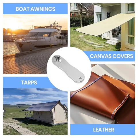 Hammer Activated Hole Punch Tool For Boat Bimini Covers And Canvas Awnings, versatile use on tarps, leather, and marine upholstery