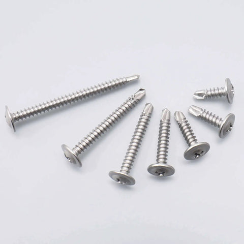 Heavy Duty Sheet Metal Screws Assortment Kit With Self Tapping And Self Drilling, 410 Stainless Steel Fasteners, various sizes shown