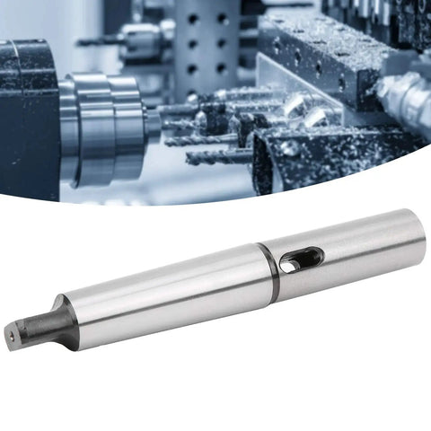 Steel MT4-to-MT2 taper drill sleeve adapter, side view for lathe CNC milling