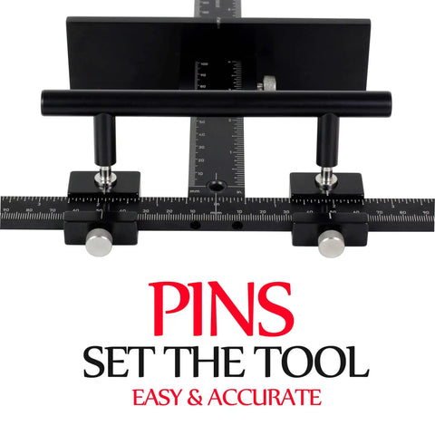 Basic Black Aluminum Alloy Cabinet Hardware Jig For Effortless Handles Pulls Knobs And Hinge Installations Hand Calibrated