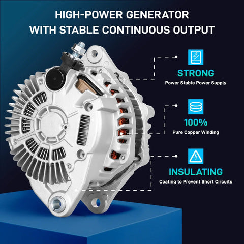 Beefed Up 150A Direct Fit Alternator Replacement For Nissan Murano 2015-2017 V6 3.5L, Pathfinder 2013-2017 V6 3.5L