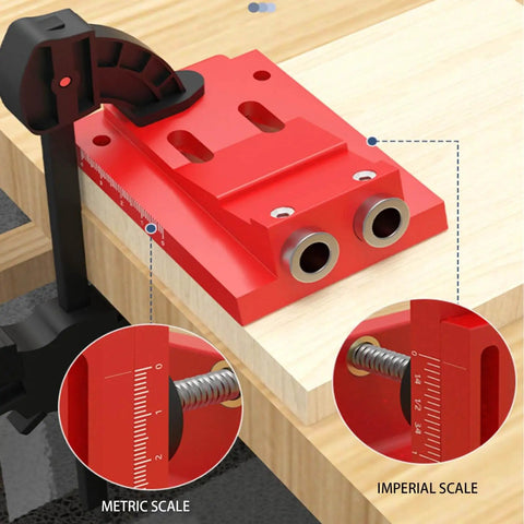 Pocket Hole Jig Adjustable Aluminum Alloy Pocket Drill Hole System for metalworking deck cabinet desk masonry carpentry