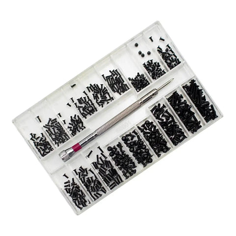 Laptop Micro Screw Kit Pack With 18 Metric Sizes M1.2 M1.4 M2, About 27 Pieces Per Size, 500 Pieces Total in compartment box