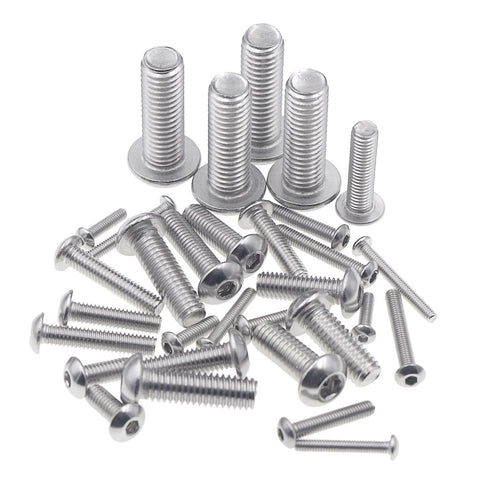 Assorted Dope Metric Socket Cap Screws Set 185-Piece Assortment Kit, M2.5 M3 M4 M5 M6 M8, Stainless Steel 304 Button Head